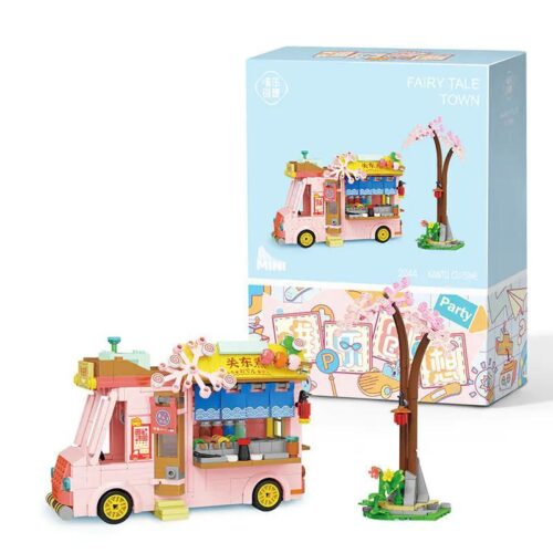 Bộ đồ chơi Xe Tải Bán Đồ Ăn Vặt Kanto Oden Weilechuangxiang 2044, mô hình xe đồ ăn đường phố Nhật Bản đáng yêu, giá tốt cho bé gái 6 tuổi, rèn luyện khéo léo ngón tay.