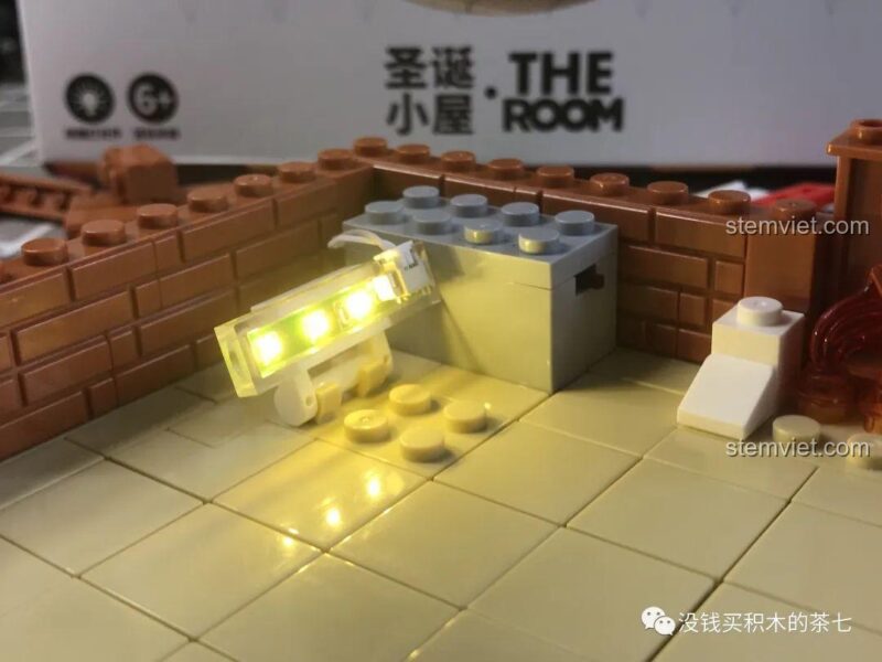 Bộ nhãn dán ngôi sao vàng của bộ đồ chơi Wekki 506001 Cảnh Giáng Sinh Ấm Áp, dùng để trang trí cây thông Noel.