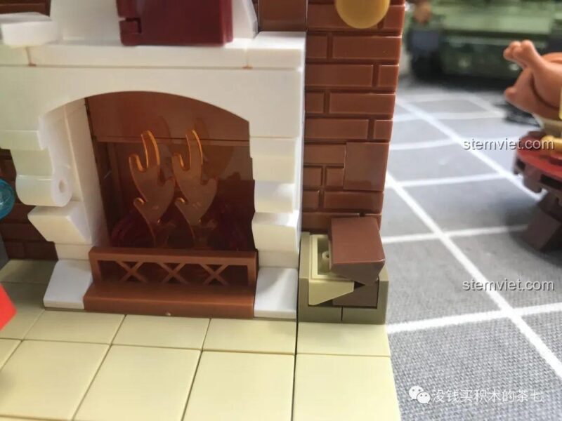 Ghế ăn bộ lắp ghép Wekki 506001 Ngôi Nhà Giáng Sinh Wekki không có chốt cố định minifigure, linh hoạt khi chơi.