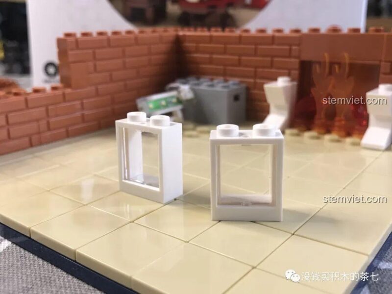 Đèn LED đã được gắn vào bộ đồ chơi Wekki 506118, tạo hiệu ứng ánh sáng lung linh cho Cảnh Giáng Sinh Ấm Áp.