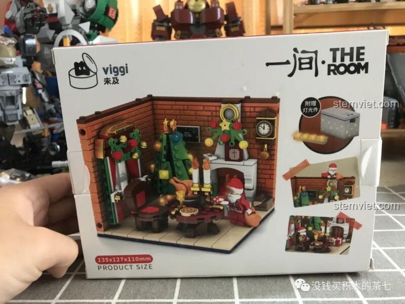 Hộp sản phẩm Wekki 506118 Ngôi nhà Giáng Sinh, ảnh chụp thực tế từ người dùng, bộ đồ chơi xếp hình chất lượng cao.