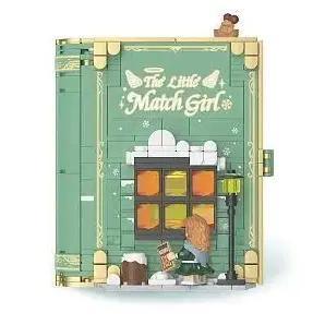 Bộ lắp ghép sách mô hình Cô Bé Bán Diêm Wekki 506184 cho bé gái 6 tuổi, tái hiện câu chuyện cổ tích cảm động.