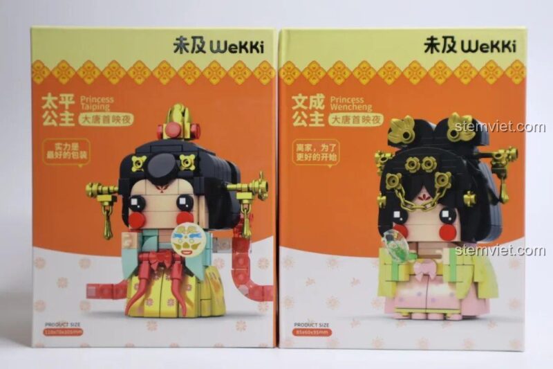 Hộp bộ xếp hình Wekki 516030 Đại Đường Thủ Diễn Dạ, có Thái Bình Công Chúa và Văn Thành Công Chúa, đáng tiền.