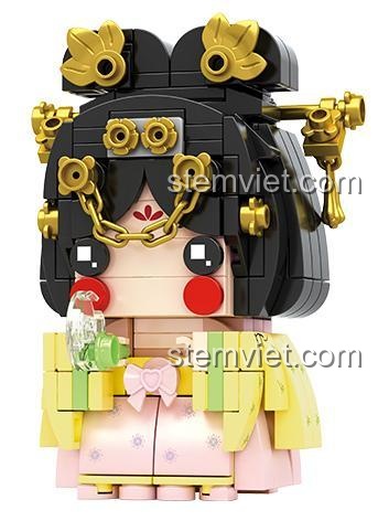 Bộ lắp ghép Công chúa Văn Thành Wekki 516031 với vẻ đẹp cổ trang, chi tiết mạ vàng, phù hợp bé gái 6 tuổi, giá tốt.
