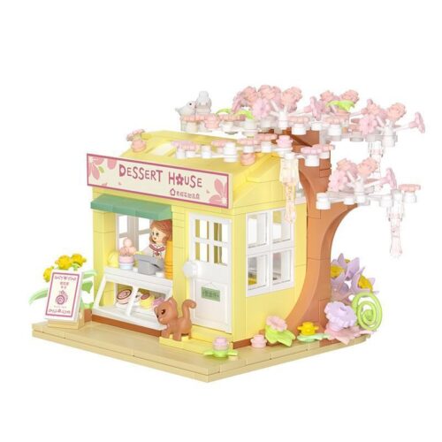 Bộ lắp ghép Tiệm Bánh Ngọt Hoa Anh Đào Wekki 516601, đồ chơi mô hình Kiến Trúc Tinh Xảo cho bé gái 6 tuổi, giá tốt.