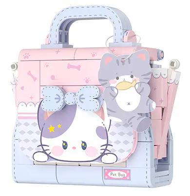 bộ lắp ghép Túi xách mèo con Wekki 516908 cho bé gái 6 tuổi, giá rẻ.