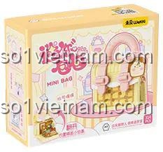 Hình ảnh hộp sản phẩm của đồ chơi mô hình Wekki 516911 Túi xách lắp ráp, thể hiện thiết kế đáng yêu và thương hiệu Wekki.