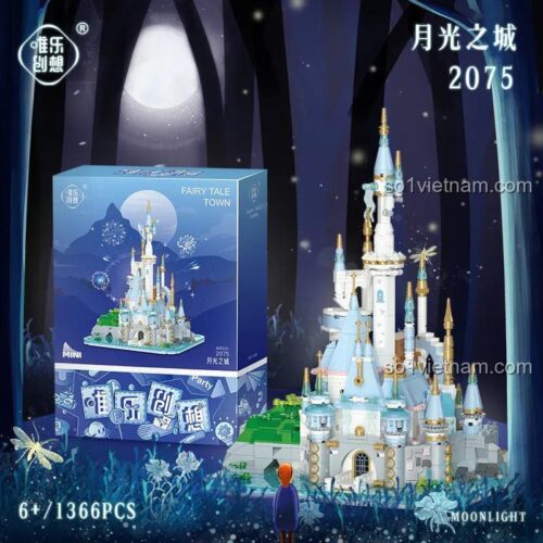 Bộ đồ chơi Lâu đài Ánh Trăng 唯乐创想 2075 và hộp