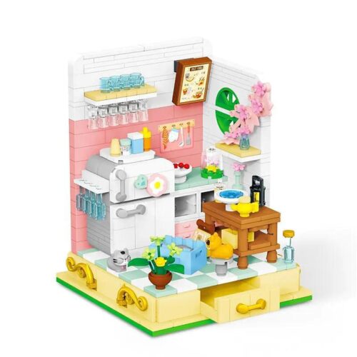 Bộ lắp ghép Bếp Ăn Ngon Miệng Wele Creative 2067, mô hình bếp cổ tích mini xinh xắn, phát triển tư duy cho bé gái 6 tuổi, giá tốt.