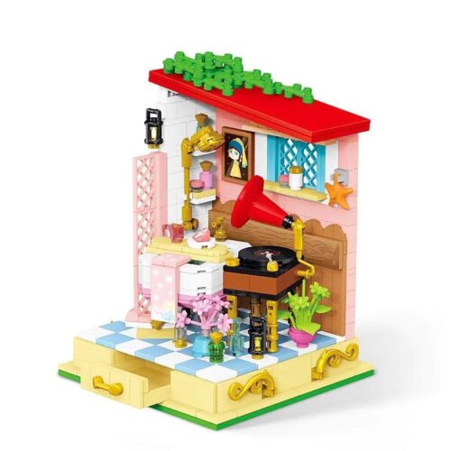 Hộp sản phẩm Wele Creative 2070 Phòng Tắm Ấm Cúng Thị Trấn Cổ Tích, bộ xếp hình chất lượng cao, đáng tiền