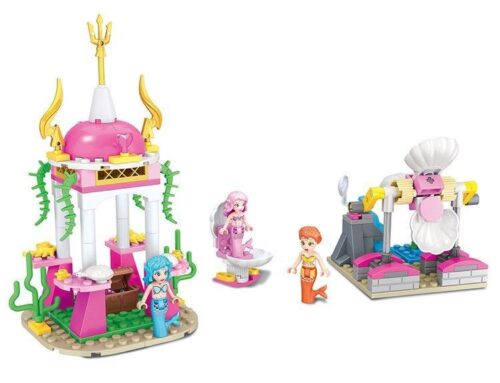 Hộp sản phẩm đồ chơi xếp hình Winner 5009 Thế giới thủy cung của tiên cá, gồm 170 chi tiết, quà tặng hấp dẫn cho bé gái.