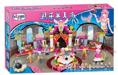 Hộp đồ chơi xếp hình Winner 5018 Lễ đường đám cưới Nàng tiên cá, món quà giá rẻ cho bé gái.