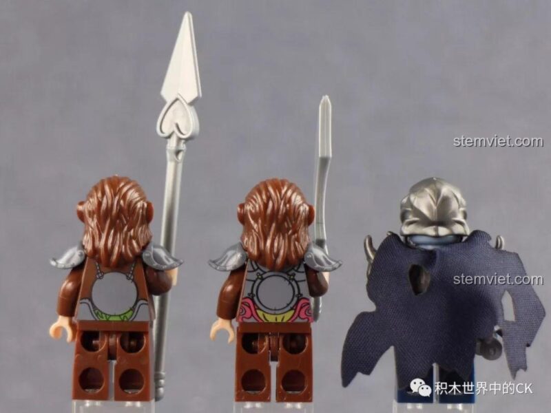 Cận cảnh 3 minifigures Hỗn Thế Ma Vương và Hầu Binh từ bộ lắp ráp Winner 5047, chi tiết sắc nét.