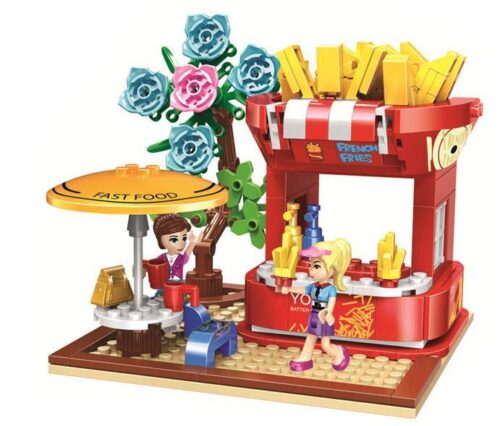 Bộ lắp ghép Cửa Hàng Khoai Tây Chiên Winner 5074 với 2 minifigures và bàn ăn ngoài trời. Đồ chơi cho bé gái 6 tuổi giá rẻ.