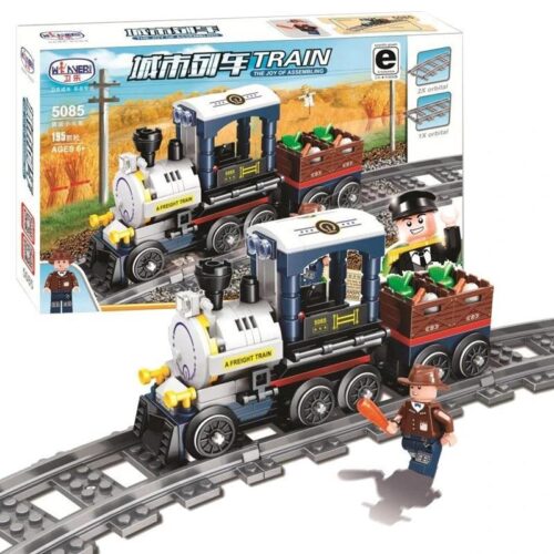 Bộ đồ chơi Xe lửa chở hàng Winner 5085, đồ chơi lắp ráp tàu hỏa mini cho bé trai 6 tuổi, giá tốt, có động cơ điện