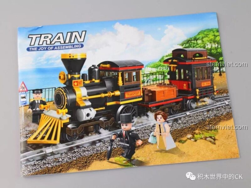 Sách hướng dẫn lắp ráp bộ lắp ghép Winner 5091 Tàu Hỏa Hơi Nước, giúp bé dễ dàng xây dựng mô hình
