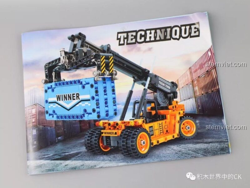 Sách hướng dẫn lắp ráp chi tiết của bộ đồ chơi Winner 7059 Xe Xếp Dỡ Container.
