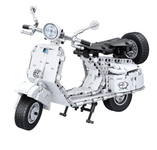 bộ lắp ráp Mô tô Tay Ga Winner 7067 màu trắng, mô hình xe tay ga cổ điển tỉ lệ 1:6 cho bé trai 6 tuổi, đồ chơi lắp ráp chất lượng cao đáng tiền.