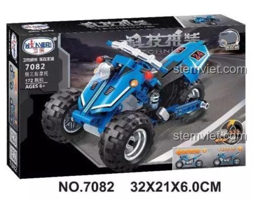 Hộp đồ chơi lắp ghép Winner 7082 mô hình xe ba bánh địa hình, 172 chi tiết, quà tặng cho con trai.