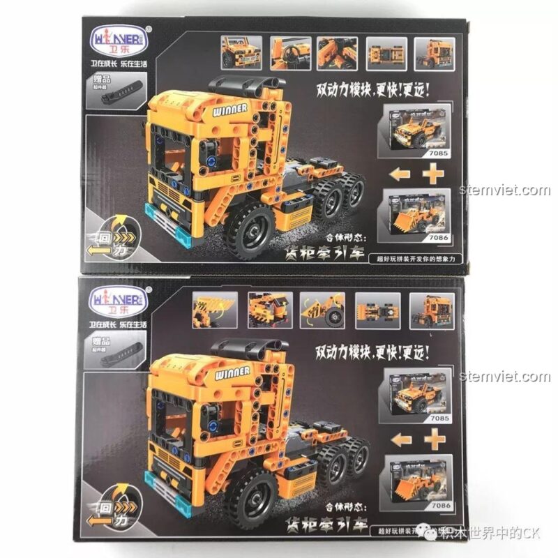 Sách hướng dẫn và danh sách chi tiết các mảnh ghép của bộ đồ chơi mô hình JEMLOU 7085, giúp bé dễ dàng lắp ráp.