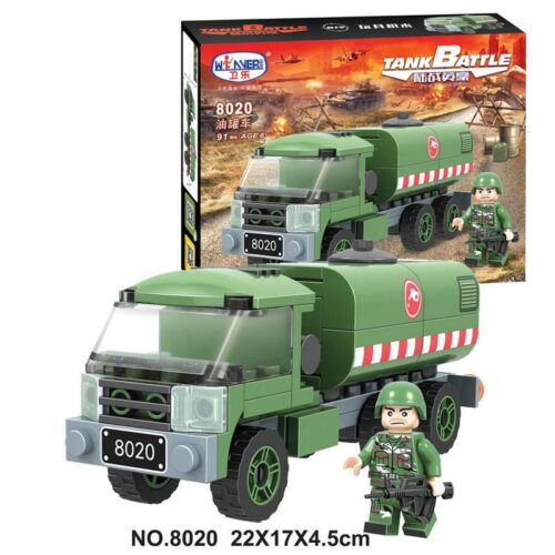 Bộ lắp ghép Winner 8020 Xe tải chở xăng dầu quân sự giá rẻ, đồ chơi thông minh cho bé trai 6 tuổi.