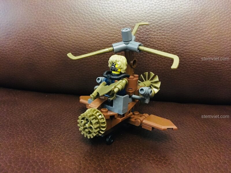 Mô hình phụ chim cơ khí từ bộ xếp hình Tàu Hơi Nước Steampunk Winner 8043, đồ chơi lắp ghép Xe Lửa Hơi Nước Steampunk cho bé trai.