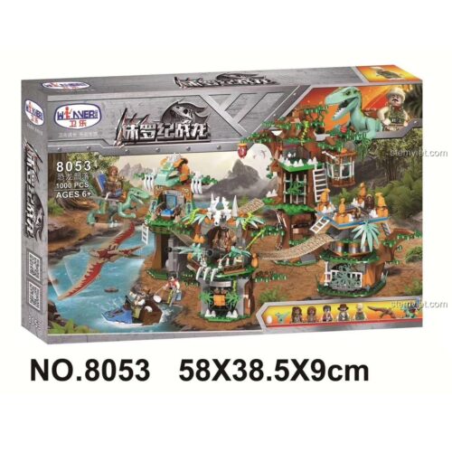 Hộp bộ lắp ghép Winner 8053 Bộ Lạc Khủng Long Chiến Long Kỷ Jura 1000 mảnh ghép, đồ chơi lắp ráp Winner 8053 cho bé trai 6 tuổi