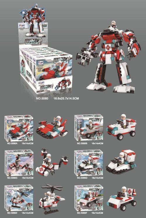 Bộ lắp ghép Winner 5080 Chiến Thần Xung Kích Robot Hợp Thể 6 trong 1 cho bé trai 6 tuổi giá tốt