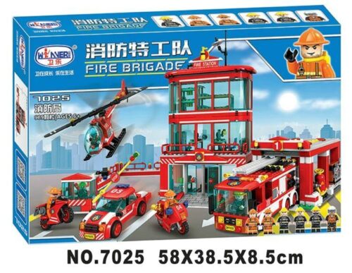 Bộ lắp ráp Winner JEMLOU 7025 Trạm cứu hỏa 969 chi tiết cho bé trai 6 tuổi, đồ chơi xây dựng Đội cứu hỏa giá tốt