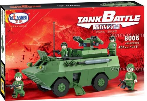 Hộp bộ lắp ráp Xe tăng chiến đấu Winner 8006, đồ chơi mô hình quân sự cho bé trai 6 tuổi, giá tiết kiệm.