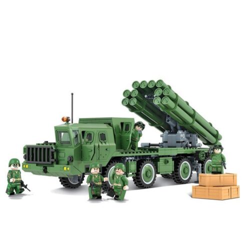 Bộ lắp ráp Winner JEMLOU 8104 Pháo Tự Hành BM30 Smerch màu xanh lá, đồ chơi quân sự cho bé trai 6-12 tuổi, chất lượng cao, giá tốt
