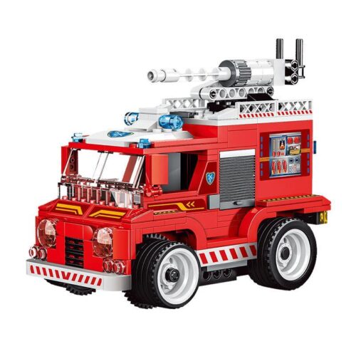 Bộ đồ chơi lắp ráp Xe Cứu Hỏa Điều Khiển Từ Xa Wise Block Auldey HA389045 màu đỏ, trắng, đen, dành cho bé trai 6 tuổi, chất lượng cao, giá tốt.