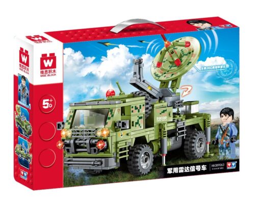 Bộ lắp ráp Wise Block HA389063 Xe Radar Quân Sự cho bé trai 5 tuổi, có radar xoay 360 độ, giá tốt.