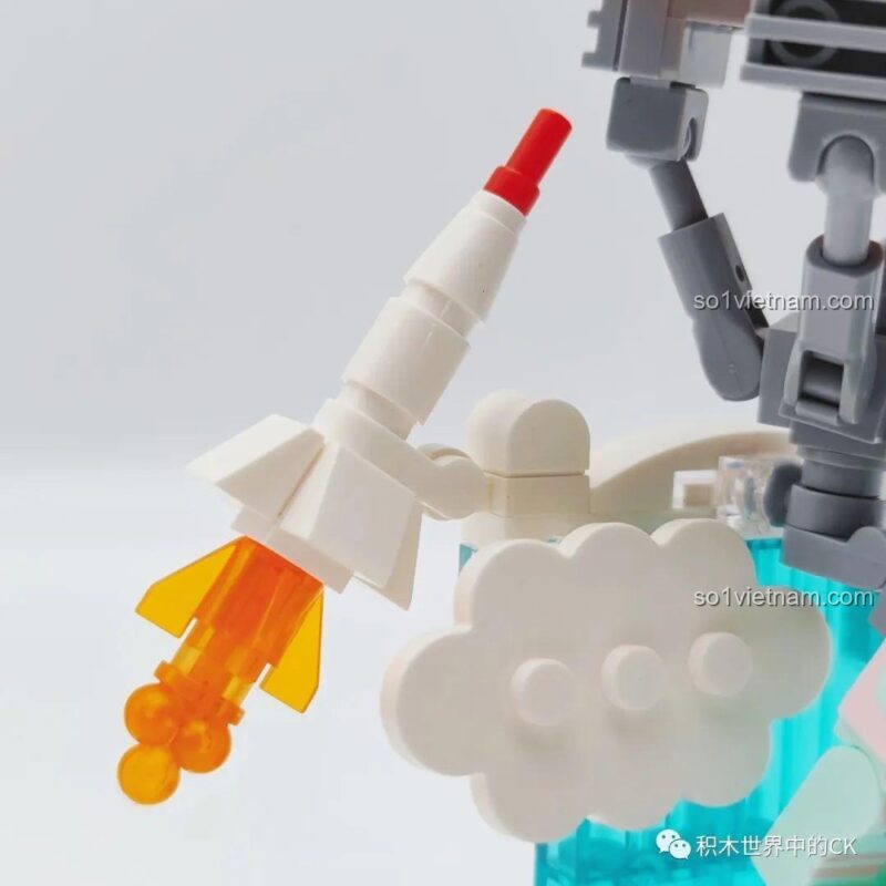 Bộ đồ chơi Phi hành gia mèo con AULDEY HA390213, mô hình Space Landing tổng thể, cho bé 6 tuổi, giá rẻ.