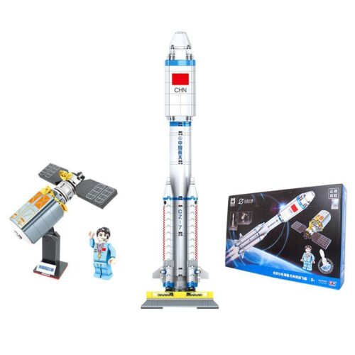 Bộ lắp ghép WISE BLOCK HA390081 Tên lửa Trường Chinh 7 và Tàu vũ trụ Thiên Châu, đồ chơi mô hình không gian cho bé trai 8 tuổi, giá tốt.