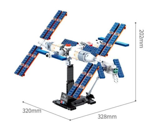 Mô hình Trạm Không Gian Thiên Cung WISE BLOCK HA390205 với kích thước chi tiết, phù hợp bé trai 8 tuổi, đồ chơi lắp ghép giá tốt.