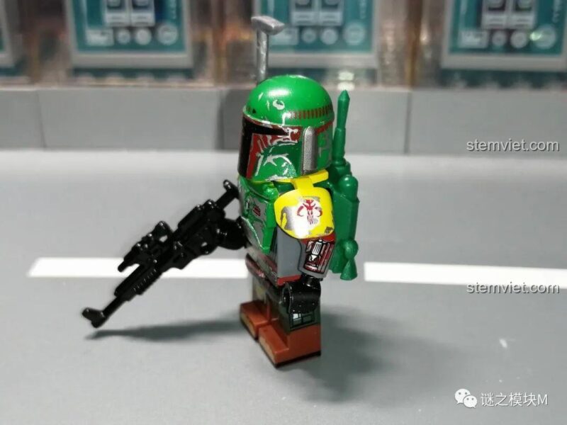 Minifigure Boba Fett WM2207 với ba lô phản lực, đồ chơi lắp ghép Star Wars chất lượng cao
