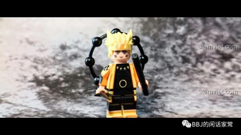 Ảnh review cận cảnh minifigure Uzumaki Naruto Lục Đạo Tiên Nhân WM6108. Bộ sưu tập nhân vật Naruto WM Blocks.