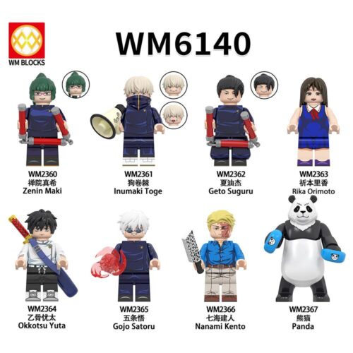 Bộ đồ chơi lắp ráp WM Blocks WM6140 Minifigure Chú Thuật Hồi Chiến, 8 nhân vật anime độc đáo, chất lượng cao, phù hợp cho bé trai và bé gái 8 tuổi trở lên, giá tốt.
