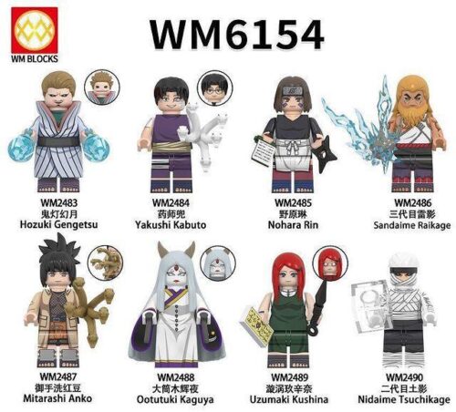 Bộ 8 Minifigure Naruto WM Blocks WM6154, đồ chơi lắp ghép nhân vật Naruto chi tiết sắc nét cho bé trai 8 tuổi, giá tốt.