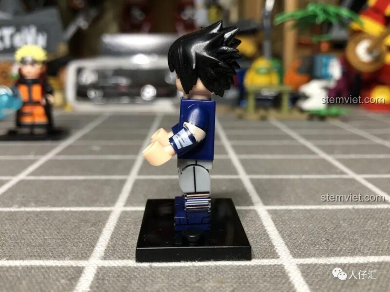 Minifigure WM2083 Uchiha Sasuke với biểu cảm khuôn mặt thay thế, đồ chơi lắp ghép giúp bé sáng tạo câu chuyện