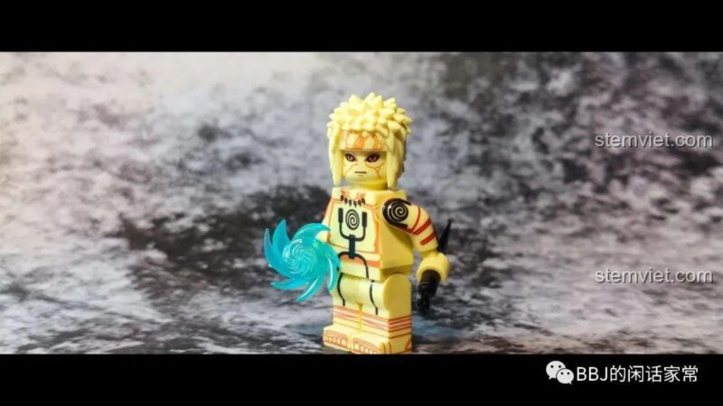 Mô hình Namikaze Minato WM2106 với phụ kiện Rasengan xanh.