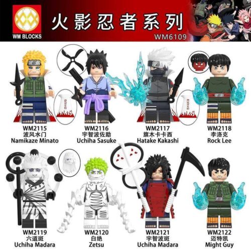 Bộ đồ chơi WM6109 Minifigure Naruto Series, bao gồm đồ chơi mô hình Might Guy WM2122, phù hợp bé trai 8 tuổi, giá tốt.
