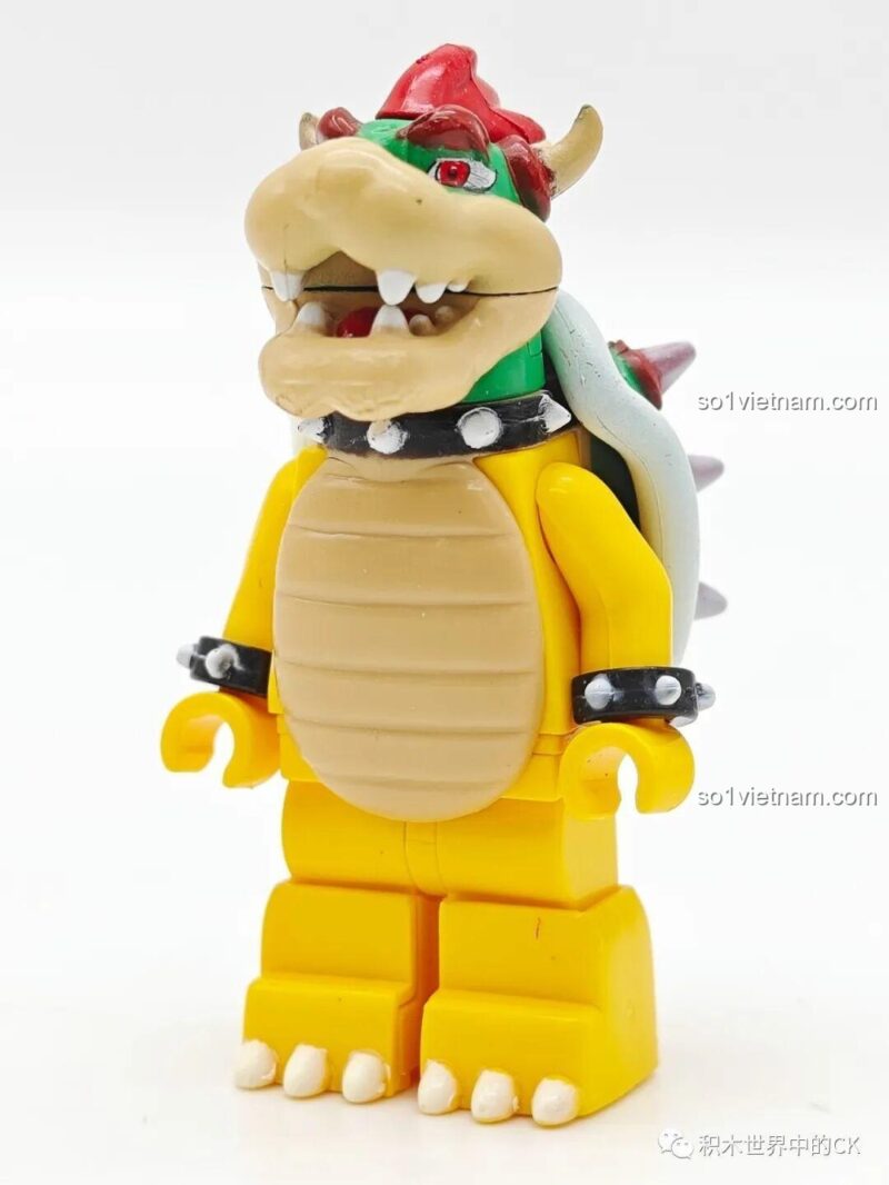 Các chi tiết để lắp ráp minifigure Bowser WM2292. Đồ chơi lắp ráp Vua Rùa Bowser giúp rèn luyện sự khéo léo.