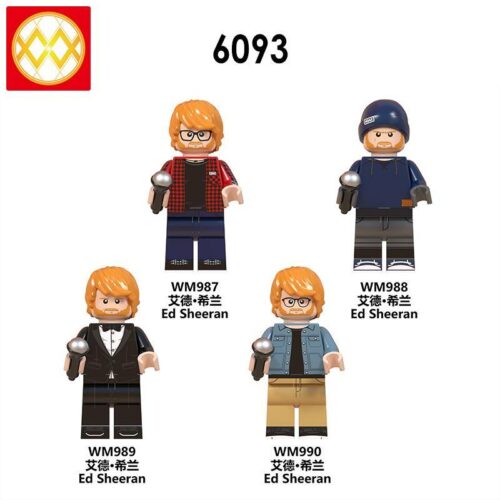 Bộ đồ chơi Minifigure Ed Sheeran WM6093 từ WM, bộ 4 minifigure Ed Sheeran phong cách độc đáo, chi tiết tinh xảo, dành cho con trai 12 tuổi, giá tốt
