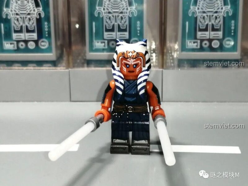 Minifigure Ahsoka WM6121, đồ chơi xếp hình Star Wars, chi tiết in ấn sắc nét, phù hợp bé trai 8 tuổi.