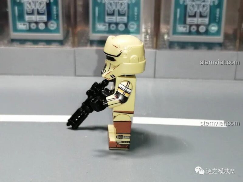 Minifigure Scout Trooper WM6121, đồ chơi xếp hình Star Wars, chi tiết in ấn sắc nét, phù hợp bé trai 8 tuổi.