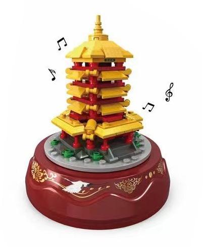 Mô hình bộ lắp ghép Hộp nhạc Hoàng Hạc Lâu WOMA C0367, đồ chơi sáng tạo cho bé 6 tuổi giá rẻ.