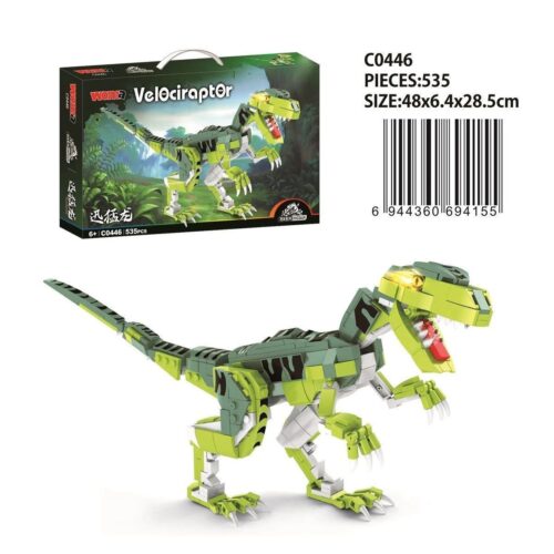 Bộ lắp ghép Khủng long Velociraptor WOMA C0446 535 mảnh ghép chất lượng cao cho bé trai 6 tuổi giá tốt