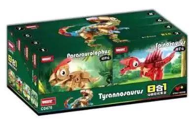 Bộ đồ chơi khủng long C0476 WOMA lắp ráp 8 mẫu cho bé trai 6 tuổi